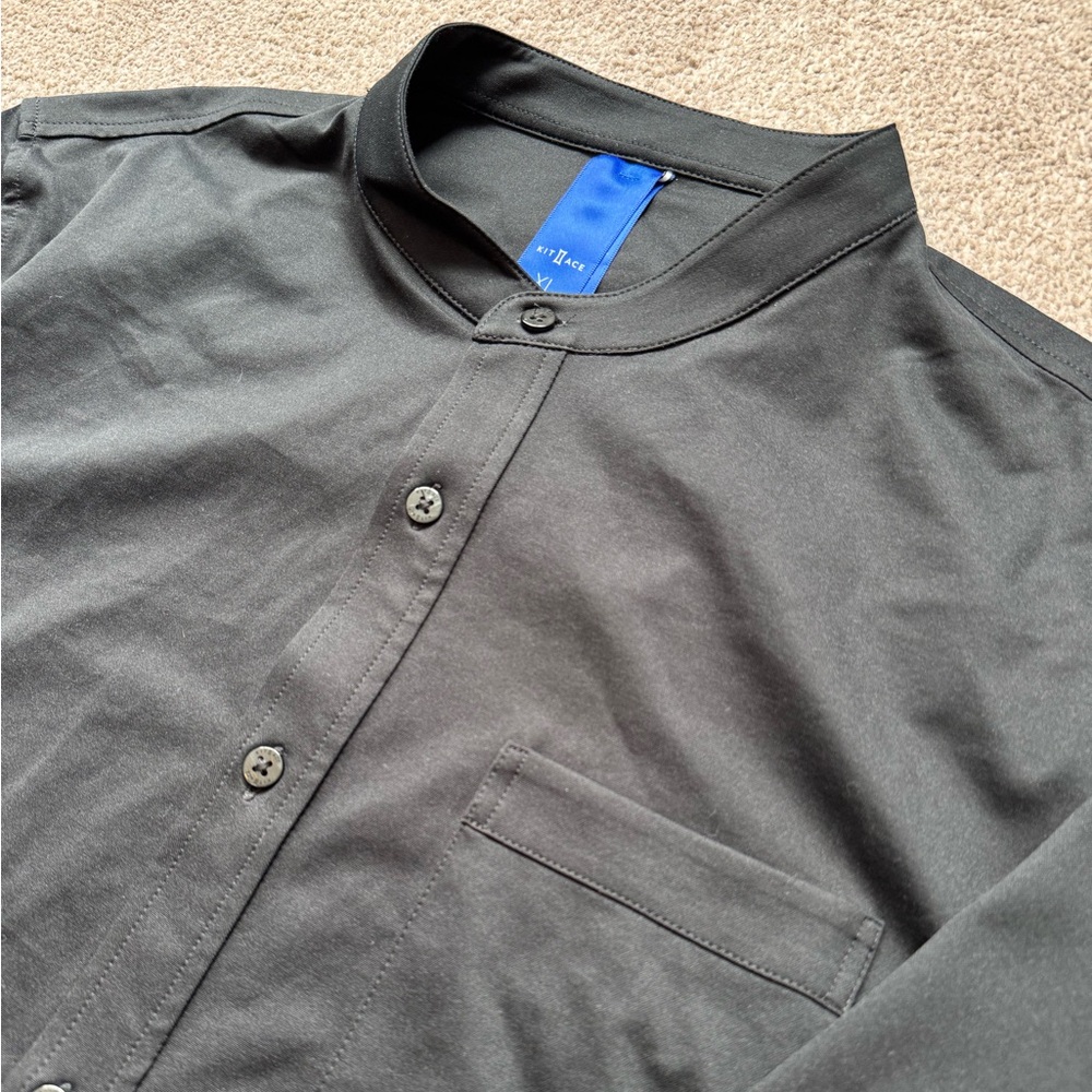 Kit and Ace Mock Neck Lightweight Dress Shirt Like NEW Mens Size XL